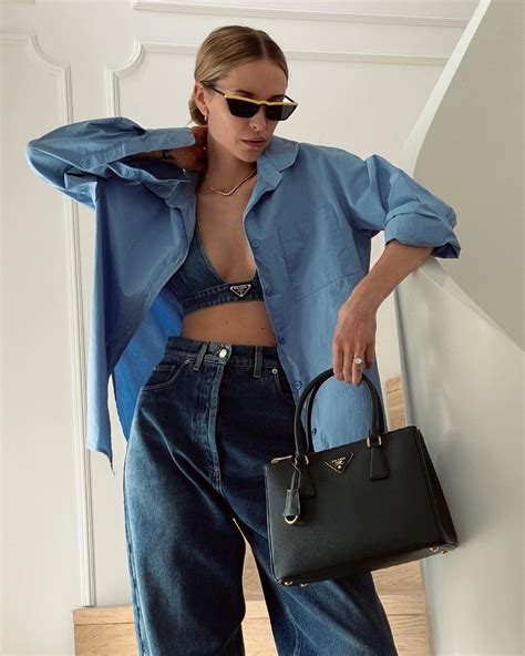 prada denim collezione 2018|prada denim bralette.